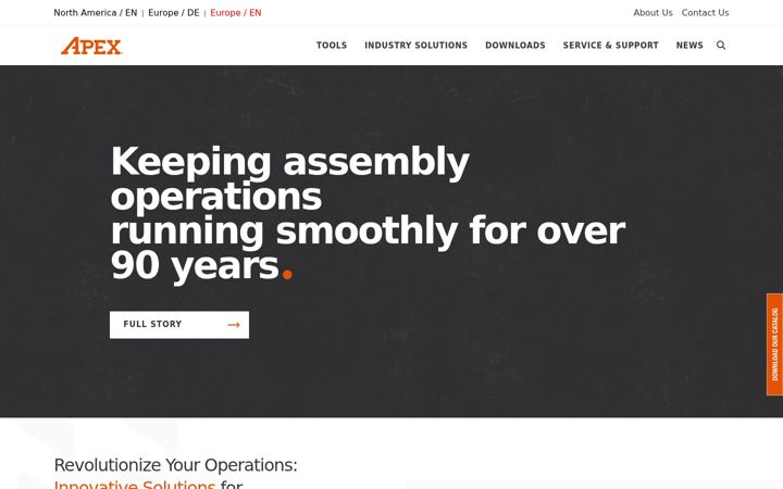 Screenshot ta' apex-tools.co.uk