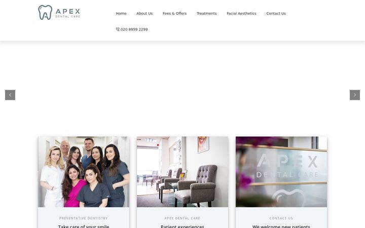 Screenshot ta' apex.dental