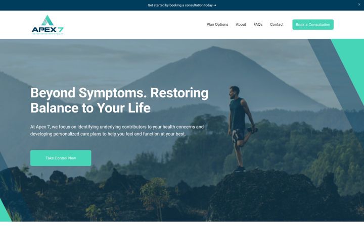 Screenshot of apex7menshealth.com