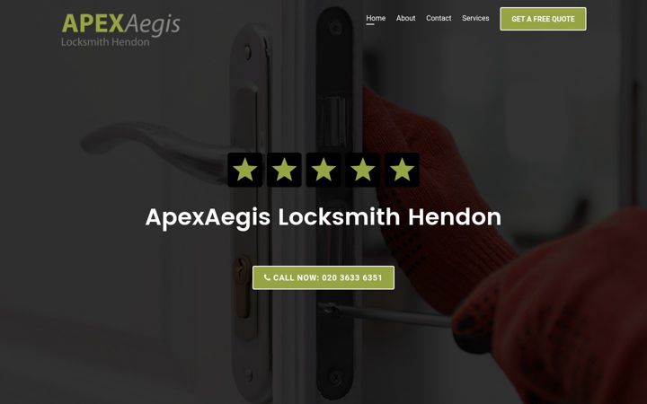 Screenshot of apexaegislocksmithhendon.co.uk