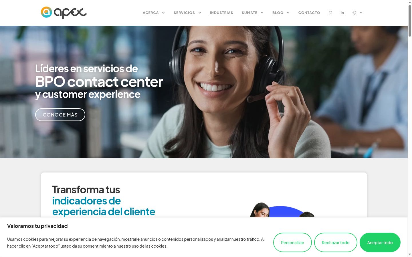 Screenshot of the consent banner shown before any interaction