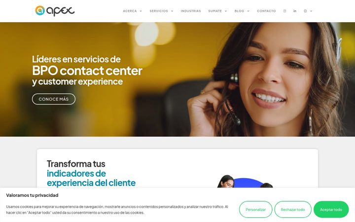 Screenshot of apexamerica.com