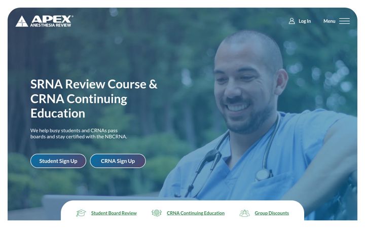 Screenshot of apexanesthesia.com