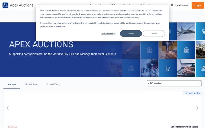 Screenshot του apexauctions.co.uk