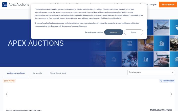 Screenshot of apexauctions.fr