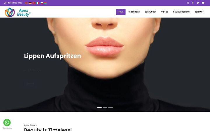 Screenshot of apexbeauty.id