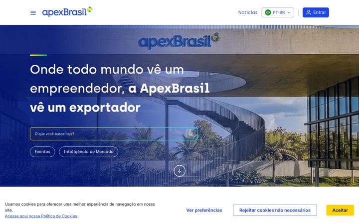 Screenshot of apexbrasil.com.br
