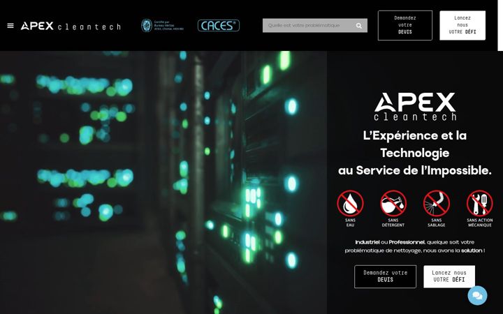 Screenshot of apexcleantech.com