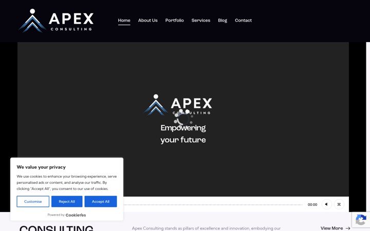 Posnetek zaslona apexconsulting.ca