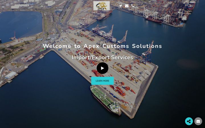 Screenshot of apexcustomssolutions.co.za