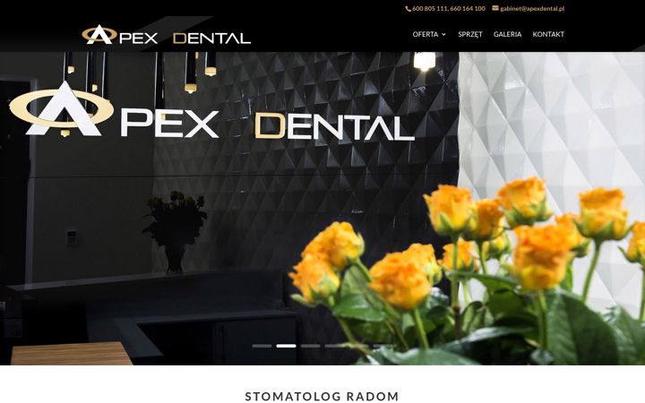 Posnetek zaslona apexdental.pl