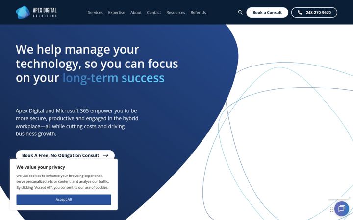 Screenshot of apexdigital.com