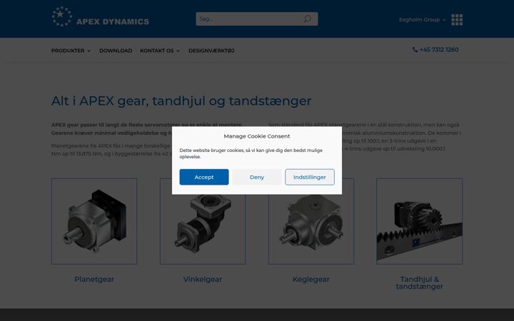 Posnetek zaslona apexdyna.dk