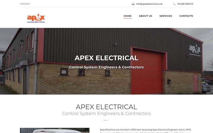 Screenshot of apexelectrical.co.uk