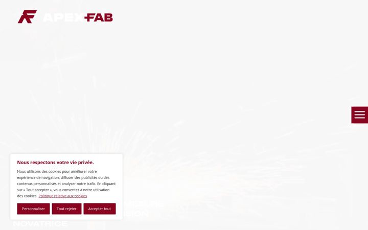 Screenshot of apexfabmtl.com
