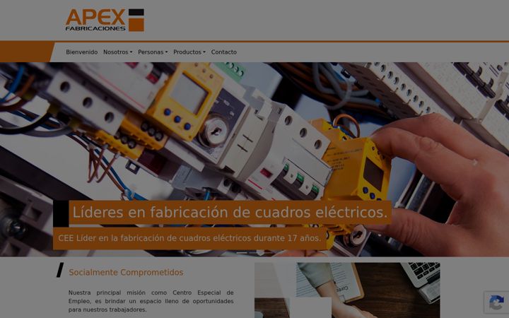 Screenshot of apexfabricaciones.com