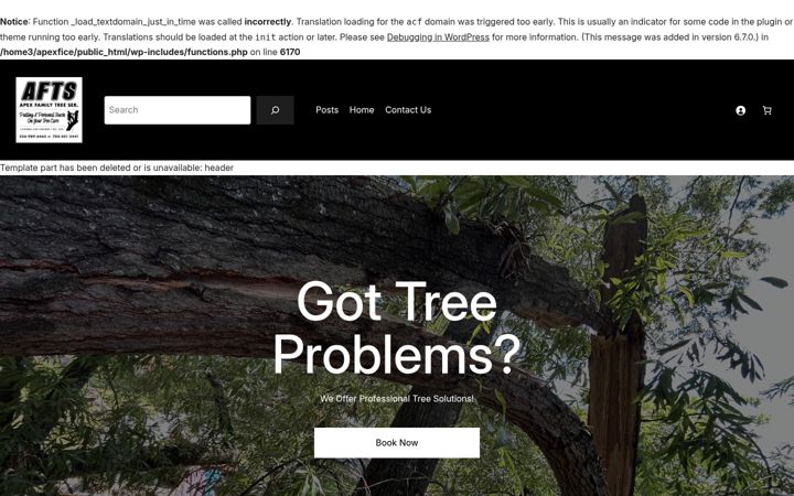 Screenshot of apexfamilytreeservice.com