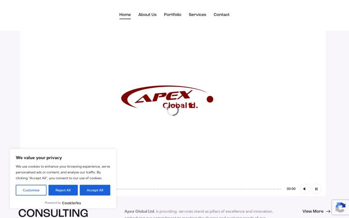 Screenshot of apexglobal.ca
