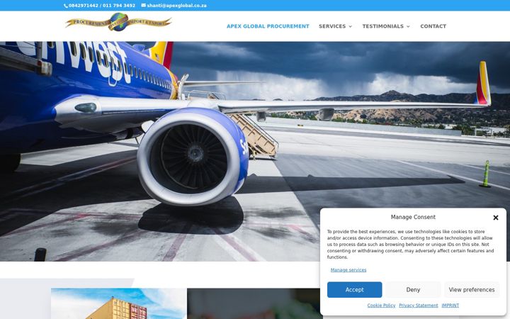 Skjermbilde av apexglobal.co.za