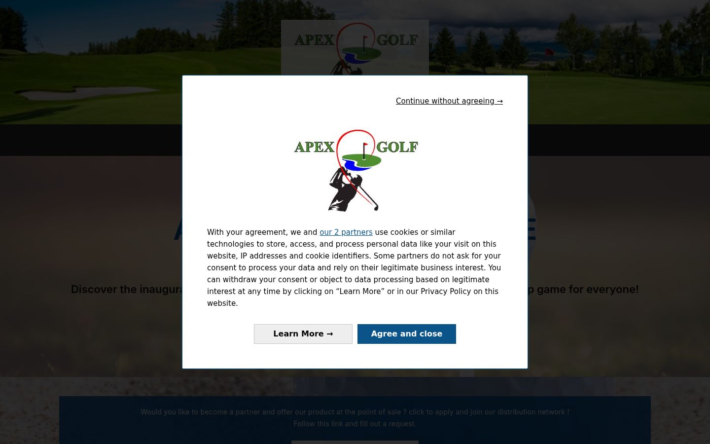 Screenshot of the consent banner shown before any interaction