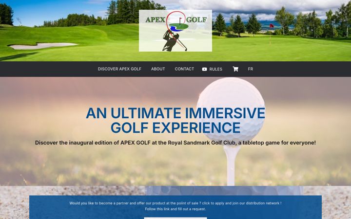 Screenshot of apexgolf.ca