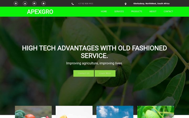 Screenshot of apexgro.co.za
