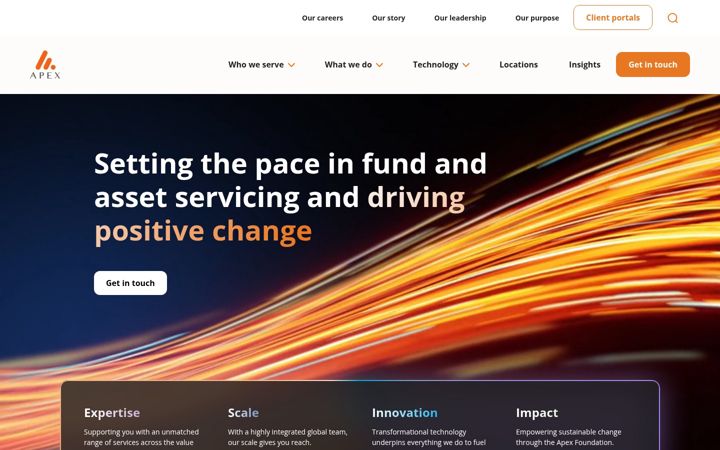 Captura de pantalla de apexgroup.com