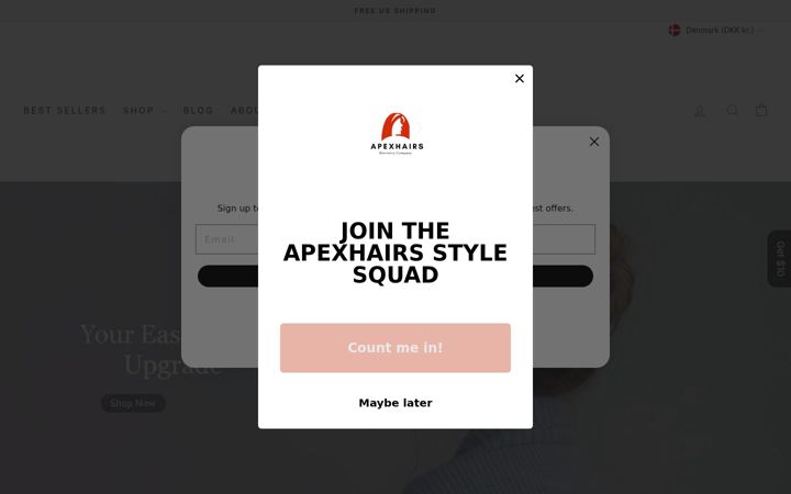 Screenshot of apexhairs.com