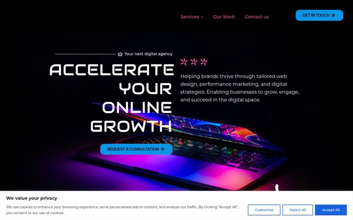 Screenshot of apexinfinitydigital.co.uk