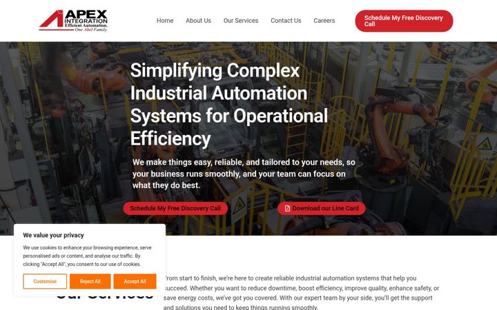 Screenshot of apexintegrationusa.com
