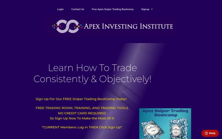 Screenshot of apexinvesting.com