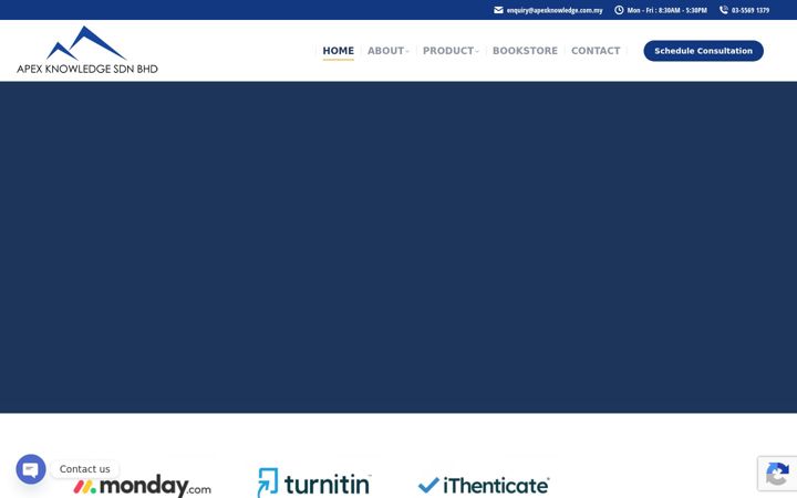 Ekrānuzņēmums no apexknowledge.com.my