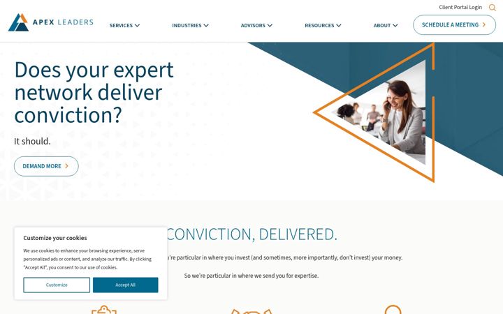 Screenshot of apexleaders.com