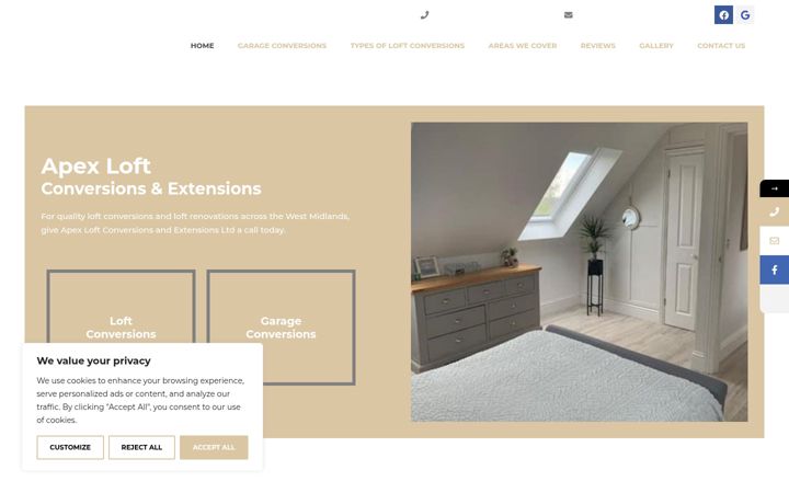 Screenshot di apexloftsltd.co.uk