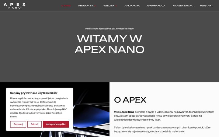 Screenshot ta' apexnano.pl