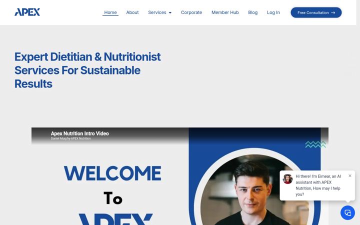 Screenshot ta' apexnutrition.ie