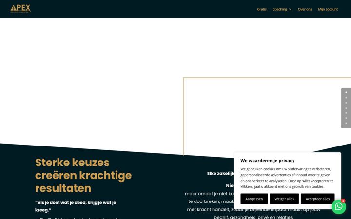 Screenshot of apexonlinecoaching.nl
