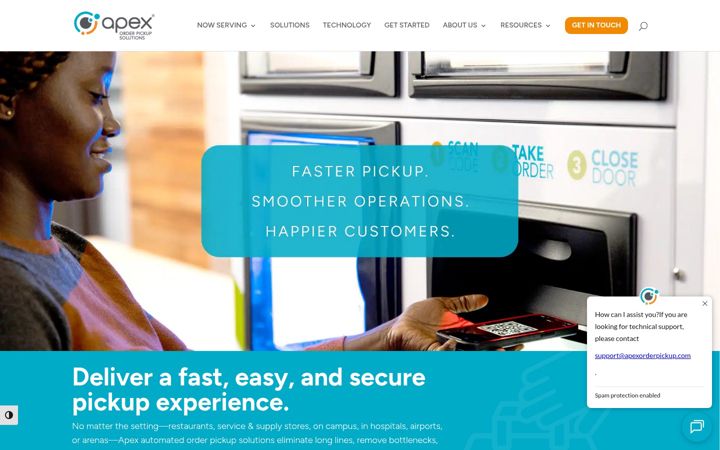 Screenshot ta' apexorderpickup.com