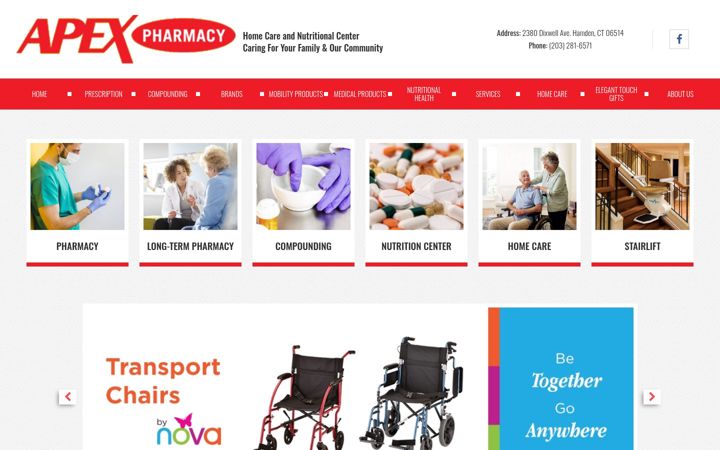 Screenshot ta' apexpharm.com