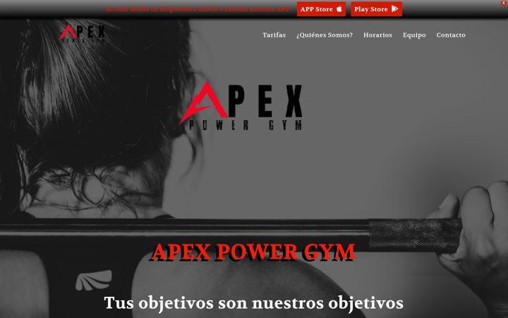 Screenshot of apexpowergym.es