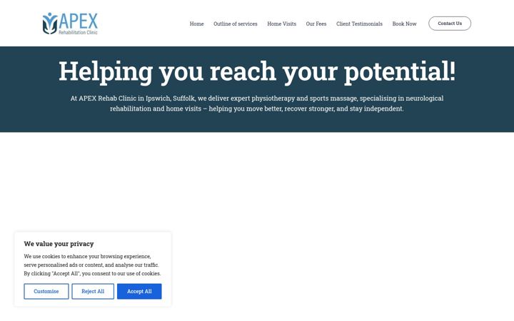 Screenshot of apexrehabclinic.co.uk