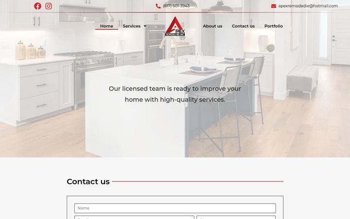 Screenshot of apexremodelinginc.net