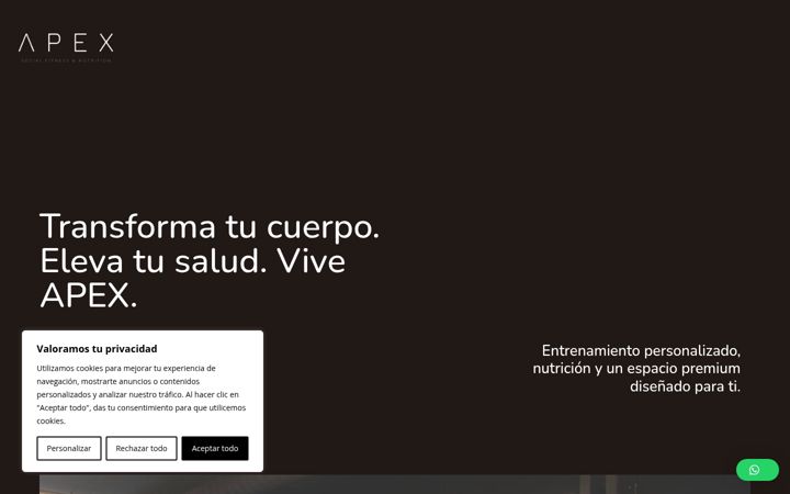 Screenshot of apexsocialfitness.com