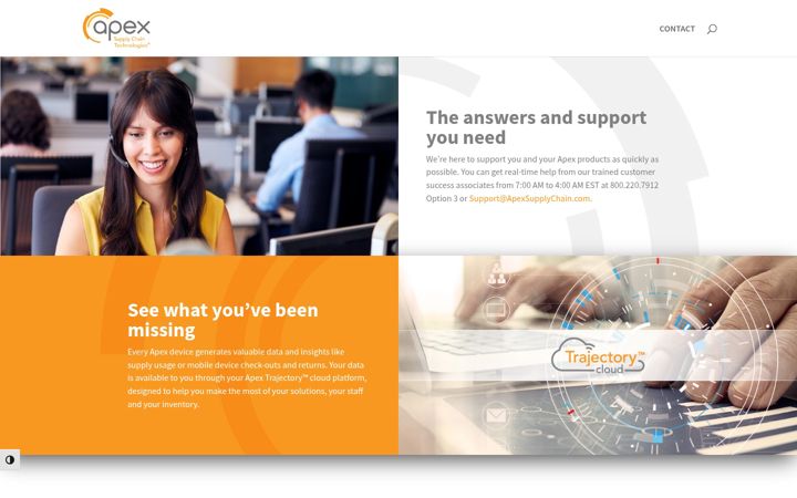 Screenshot of apexsupplychain.com