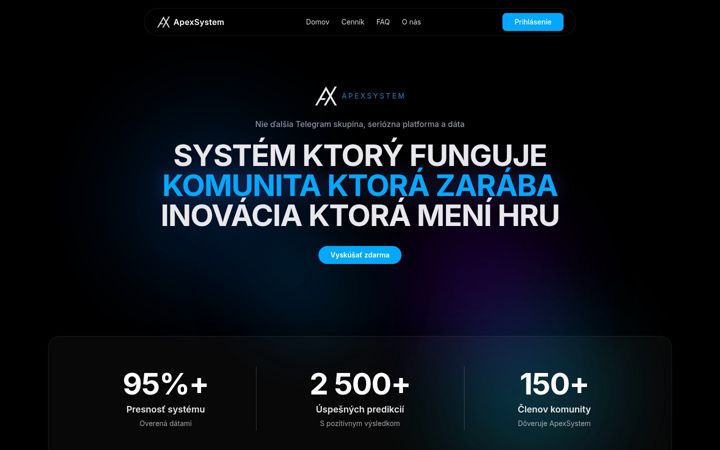 Screenshot of apexsystem.sk