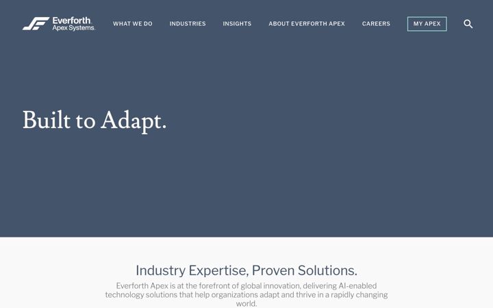 Screenshot von apexsystems.com