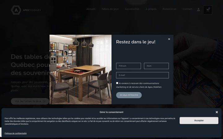 Skærmbillede af apextablesdejeux.com