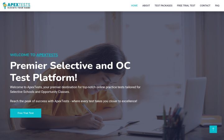 Screenshot of apextests.com.au