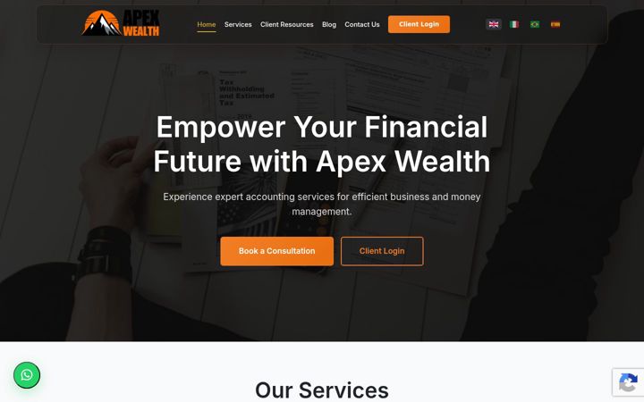 Screenshot of apexwealth.uk