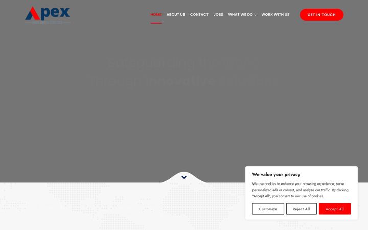 Screenshot ta' apexwwservices.com